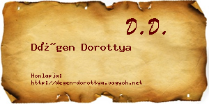 Dégen Dorottya névjegykártya