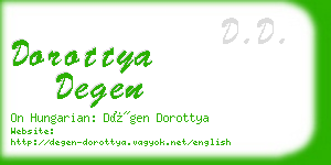 dorottya degen business card